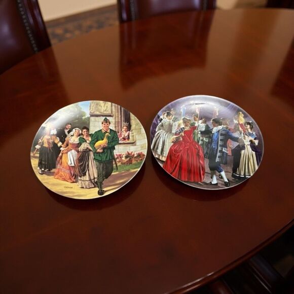 Charles Gehm Collector Plates The Golden Goose &  Die zertanzten Schuhe Grimm 8” - Picture 1 of 11